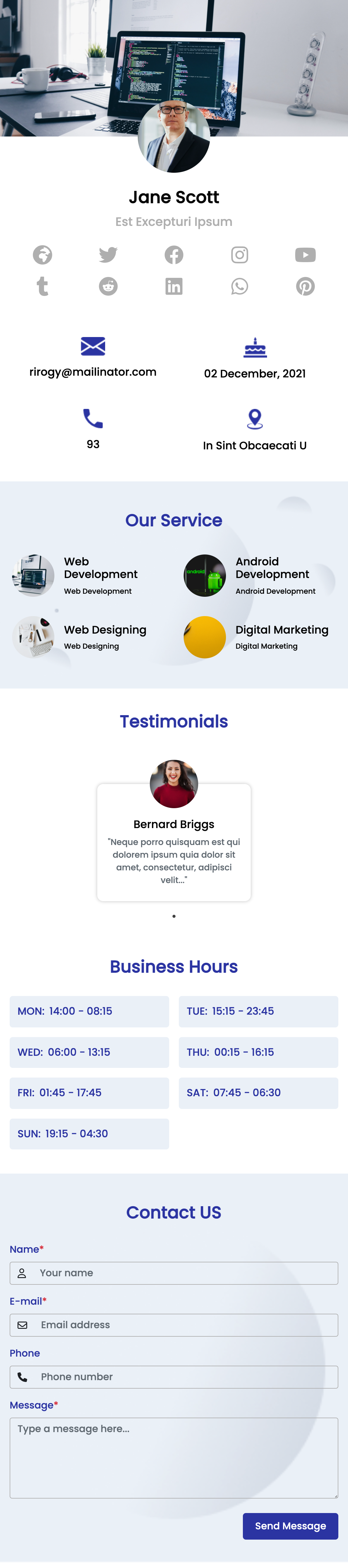 Simple Contact template