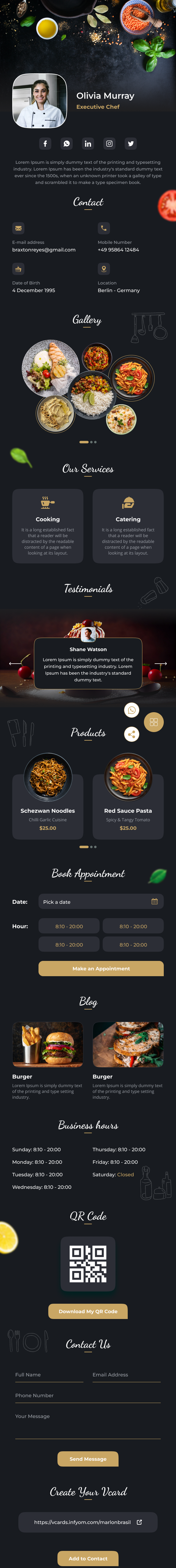 Culinary Food Services template